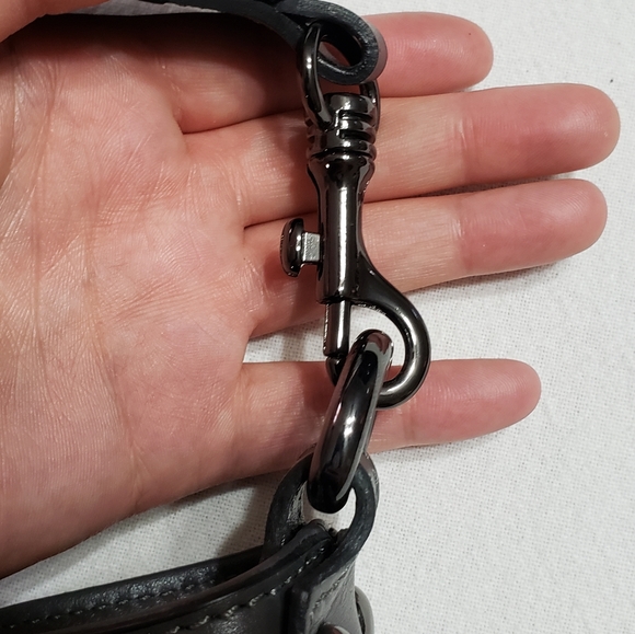 Lacucci grey Italian leather satchel bag - Picture 8 of 8